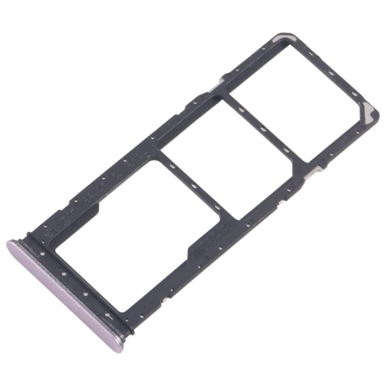 For Realme Narzo C71 4G RMX5303 10pcs Original SIM Card Tray + SIM Card Tray + Micro SD Card Tray (Purple) - Card Tray by buy2fix | Online Shopping UK | buy2fix