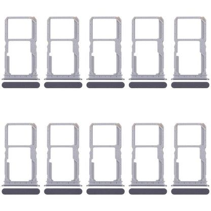 For Realme 14x 5G RMX5020 10pcs Original SIM Card Tray + SIM Card Tray / Micro SD Card Tray (Black) - Card Tray by buy2fix | Online Shopping UK | buy2fix
