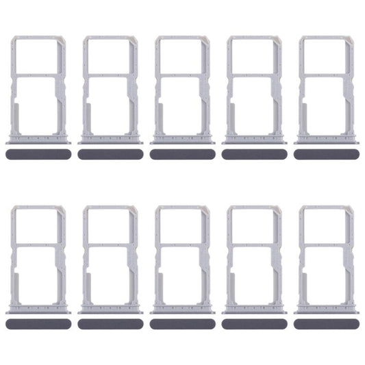 For Realme 14x India 10pcs Original SIM Card Tray + SIM Card Tray / Micro SD Card Tray (Black) - Card Tray by buy2fix | Online Shopping UK | buy2fix