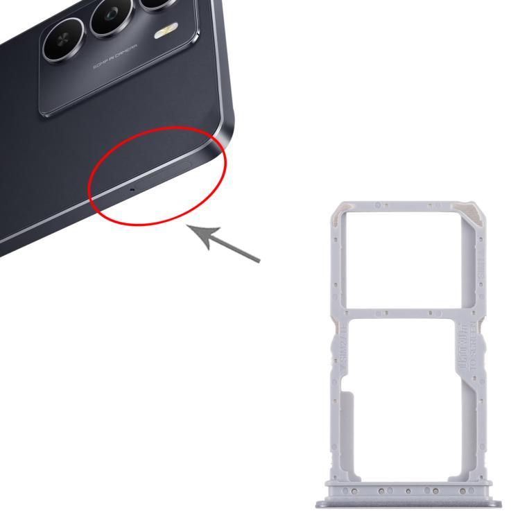 For Realme 14x India 10pcs Original SIM Card Tray + SIM Card Tray / Micro SD Card Tray (Black) - Card Tray by buy2fix | Online Shopping UK | buy2fix