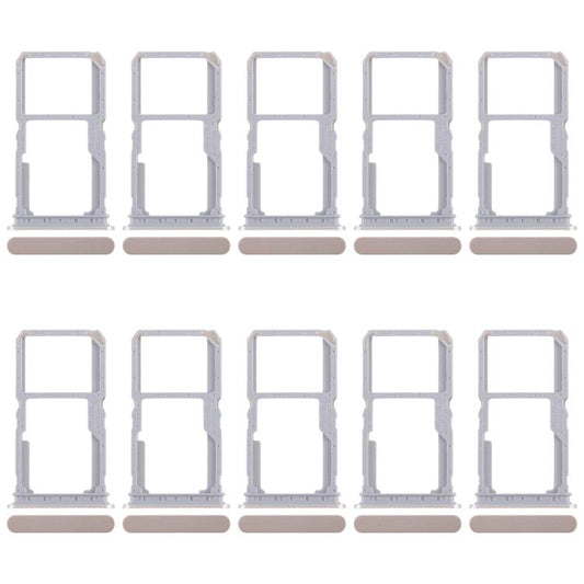 For Realme 14x India 10pcs Original SIM Card Tray + SIM Card Tray / Micro SD Card Tray (Gold) - Card Tray by buy2fix | Online Shopping UK | buy2fix