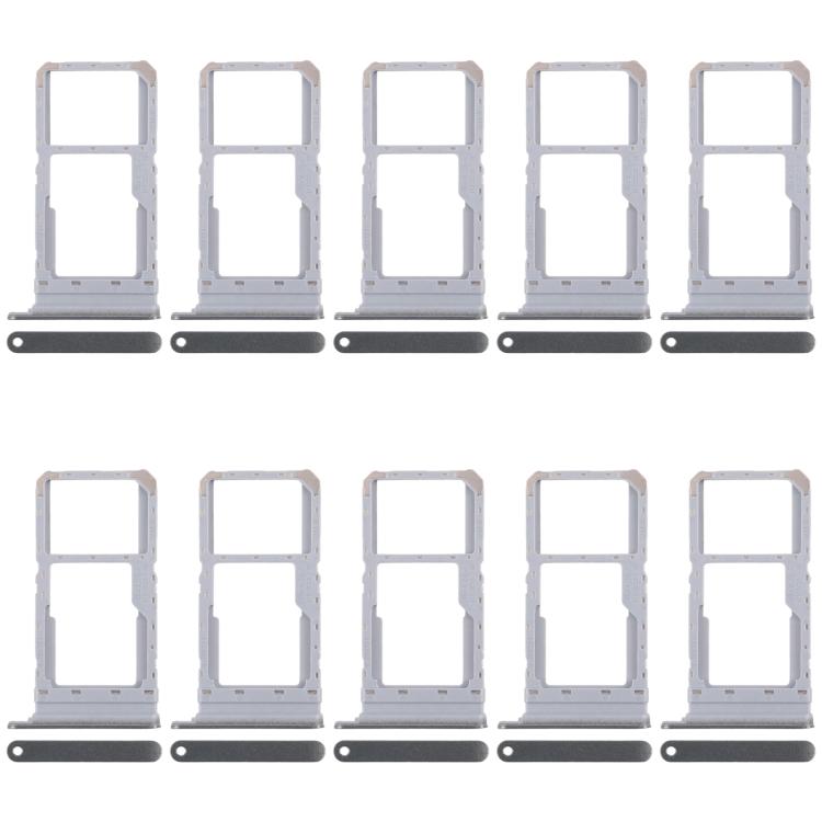 For Realme 12x India 5G RMX3998 10pcs Original SIM Card Tray + SIM Card Tray / Micro SD Card Tray (Dark Green) - Card Tray by buy2fix | Online Shopping UK | buy2fix