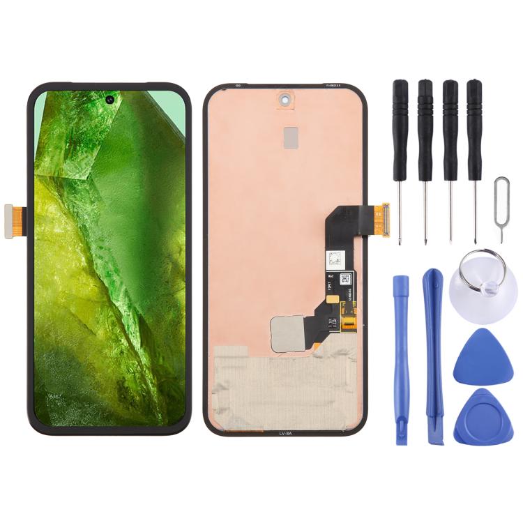 For Google Pixel 8A GKV4X G6GPR G8HHN Original LCD Screen Digitizer Full Assembly with Frame, Including Fingerprint Flex Cable - LCD Screen by buy2fix | Online Shopping UK | buy2fix