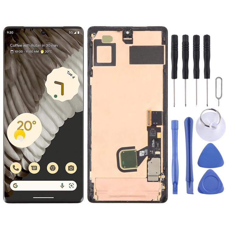 For Google Pixel 7 Pro GP4BC GE2AE Original LCD Screen Digitizer Full Assembly with Frame, Including Fingerprint Flex Cable - LCD Screen by buy2fix | Online Shopping UK | buy2fix