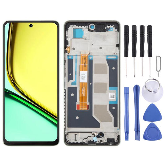 For Realme 12 Lite 4G OEM LCD Screen Digitizer Full Assembly with Frame (Green) - LCD Screen by buy2fix | Online Shopping UK | buy2fix