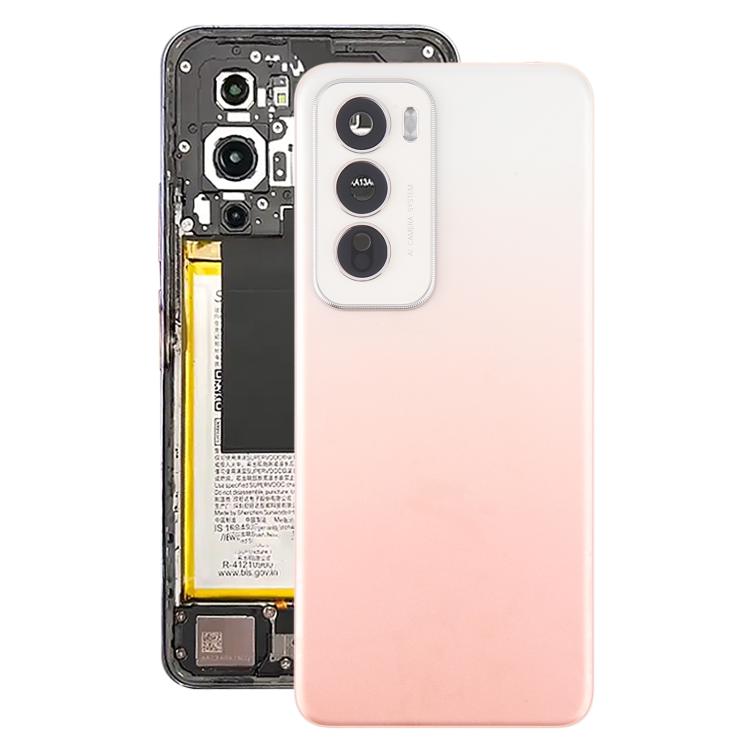 For OPPO Reno12 5G CPH2625 Original Back Cover with Camera Lens Cover(Pink) - Back Cover by buy2fix | Online Shopping UK | buy2fix