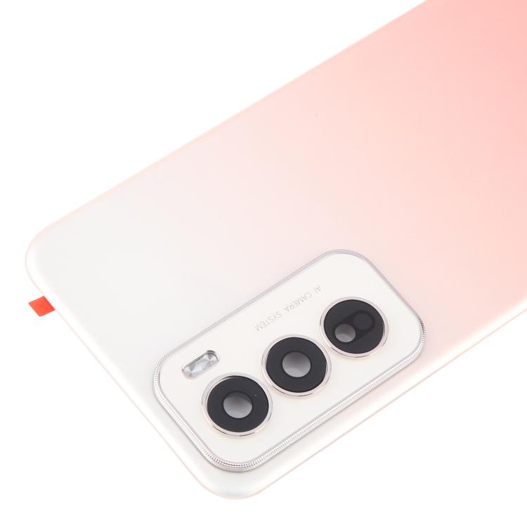For OPPO Reno12 5G CPH2625 Original Back Cover with Camera Lens Cover(Pink) - Back Cover by buy2fix | Online Shopping UK | buy2fix