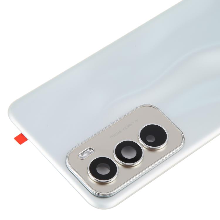 For OPPO Reno12 5G CPH2625 Original Back Cover with Camera Lens Cover(Silver) - Back Cover by buy2fix | Online Shopping UK | buy2fix