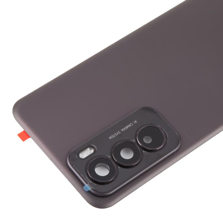 For OPPO Reno12 5G CPH2625 Original Back Cover with Camera Lens Cover(Brown) - Back Cover by buy2fix | Online Shopping UK | buy2fix