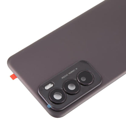 For OPPO Reno12 5G CPH2625 Original Back Cover with Camera Lens Cover(Brown) - Back Cover by buy2fix | Online Shopping UK | buy2fix