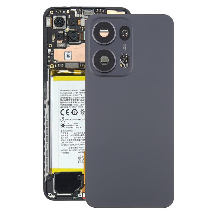 For OPPO Reno13 Pro 5G CPH2697 Original Back Cover with Camera Lens Cover(Black) - Back Cover by buy2fix | Online Shopping UK | buy2fix