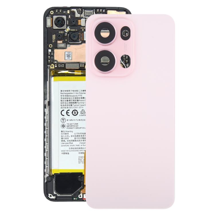 For OPPO Reno13 Pro 5G CPH2697 Original Back Cover with Camera Lens Cover(Pink) - Back Cover by buy2fix | Online Shopping UK | buy2fix