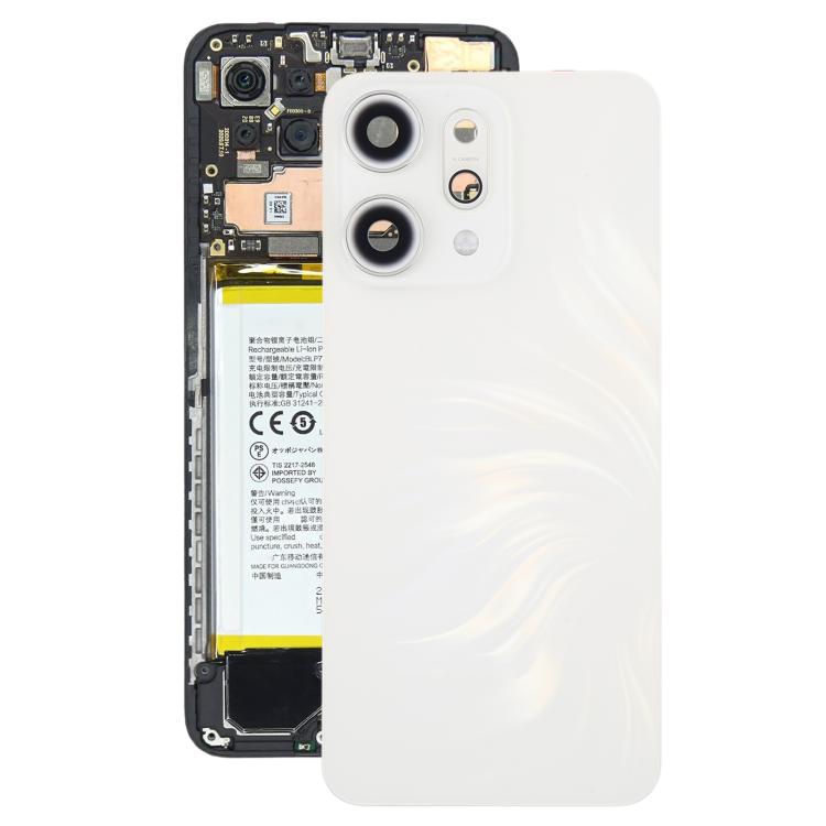 For OPPO Reno14 Pro Original Back Cover with Camera Lens Cover(White) - Back Cover by buy2fix | Online Shopping UK | buy2fix