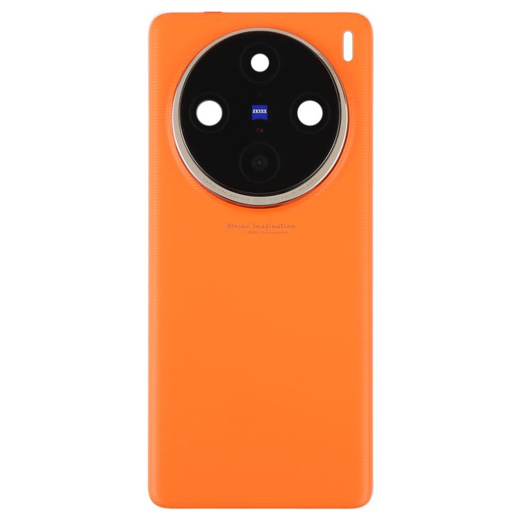 For vivo X100 Pro 5G V2324A V2309 Original Back Cover with Camera Lens Cover(Orange) - Back Cover by buy2fix | Online Shopping UK | buy2fix
