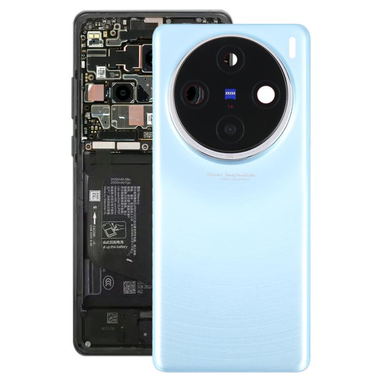 For vivo X100 Pro 5G V2324A V2309 Original Back Cover with Camera Lens Cover(Blue) - Back Cover by buy2fix | Online Shopping UK | buy2fix