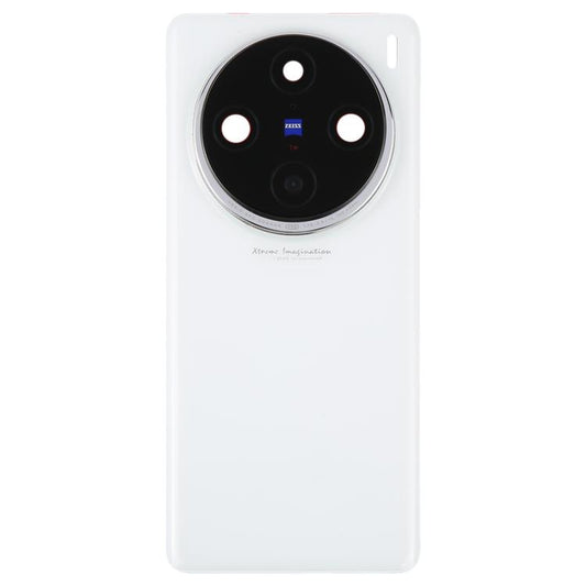 For vivo X100 Pro 5G V2324A V2309 Original Back Cover with Camera Lens Cover(White) - Back Cover by buy2fix | Online Shopping UK | buy2fix