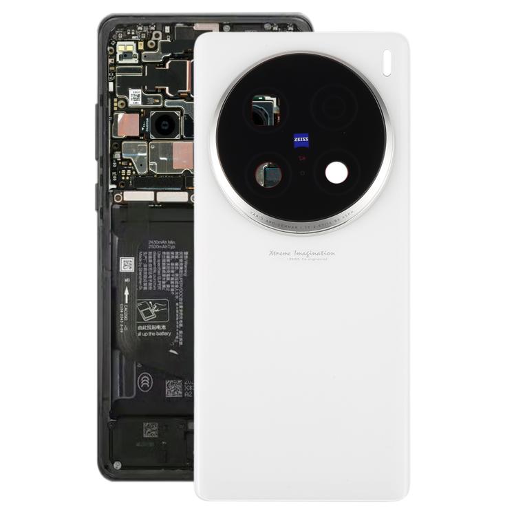 For vivo X100 Ultra 5G V2366GA V2366HA Original Back Cover with Camera Lens Cover(White) - Back Cover by buy2fix | Online Shopping UK | buy2fix
