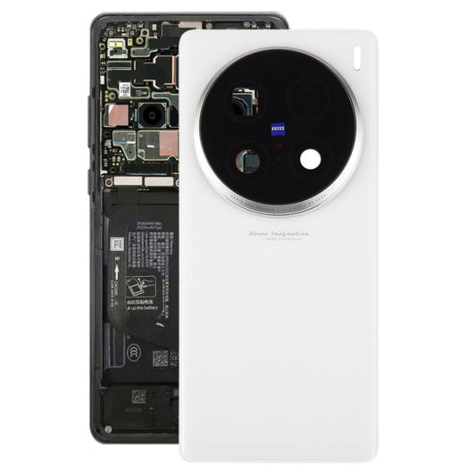 For vivo X100 Ultra 5G V2366GA V2366HA Original Back Cover with Camera Lens Cover(White) - Back Cover by buy2fix | Online Shopping UK | buy2fix