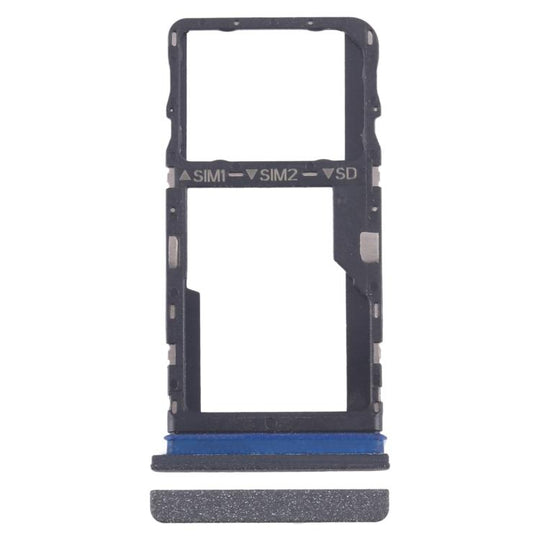 For TCL 40 R T771K Original SIM Card Tray + SIM Card Tray / Micro SD Card Tray (Frosted Black)