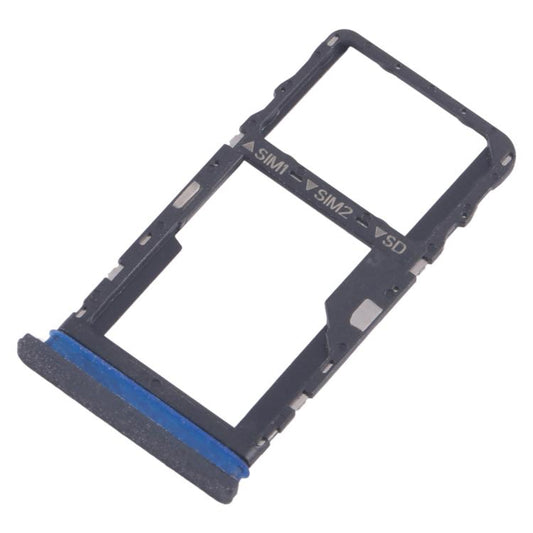 For TCL 40 R T771K Original SIM Card Tray + SIM Card Tray / Micro SD Card Tray (Frosted Black) - For TCL by buy2fix | Online Shopping UK | buy2fix