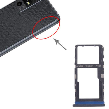 For TCL 40 R T771K Original SIM Card Tray + SIM Card Tray / Micro SD Card Tray (Frosted Black) - For TCL by buy2fix | Online Shopping UK | buy2fix
