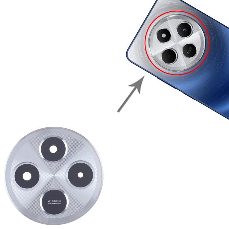 For Xiaomi Redmi 14R 5G Back Camera Lens (Silver) - Camera by buy2fix | Online Shopping UK | buy2fix