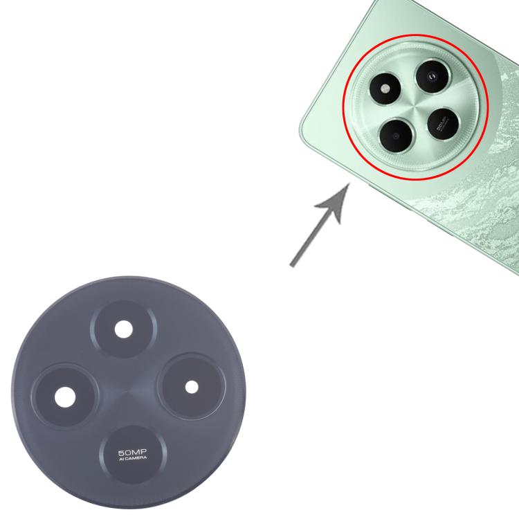 For Xiaomi Poco C75 Back Camera Lens (Black) - Camera by buy2fix | Online Shopping UK | buy2fix