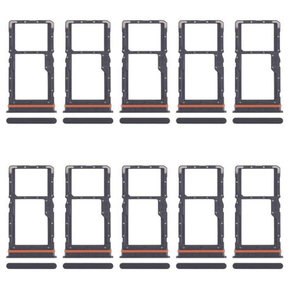 For Xiaomi Redmi 13 5G 10pcs SIM Card Tray + SIM Card Tray / Micro SD Card Tray (Black) - Card Tray by buy2fix | Online Shopping UK | buy2fix