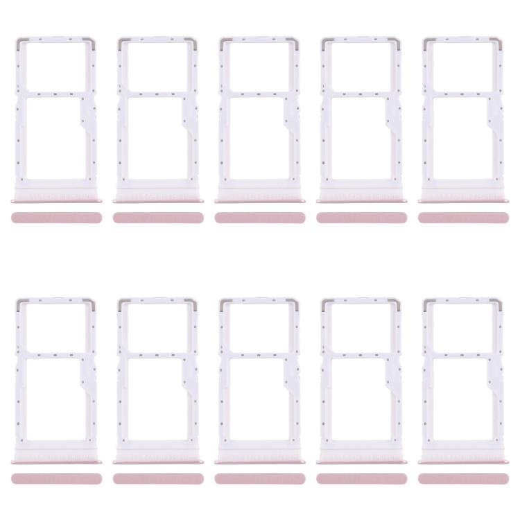 For Xiaomi Redmi 13 5G 10pcs SIM Card Tray + SIM Card Tray / Micro SD Card Tray (Pink) - Card Tray by buy2fix | Online Shopping UK | buy2fix