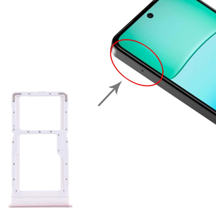 For Xiaomi Redmi 13 4G 10pcs SIM Card Tray + SIM Card Tray / Micro SD Card Tray (Pink) - Card Tray by buy2fix | Online Shopping UK | buy2fix
