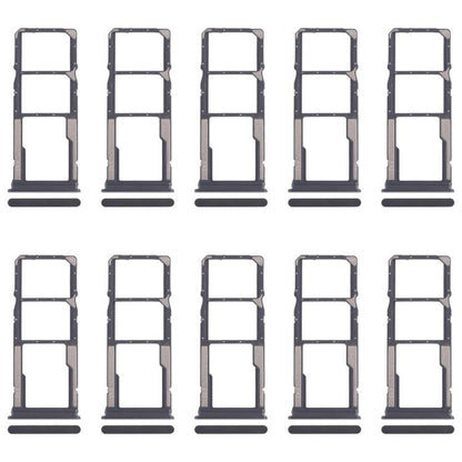 For Xiaomi Poco C75 10pcs SIM Card Tray + SIM Card Tray + Micro SD Card Tray (Black) - Card Tray by buy2fix | Online Shopping UK | buy2fix