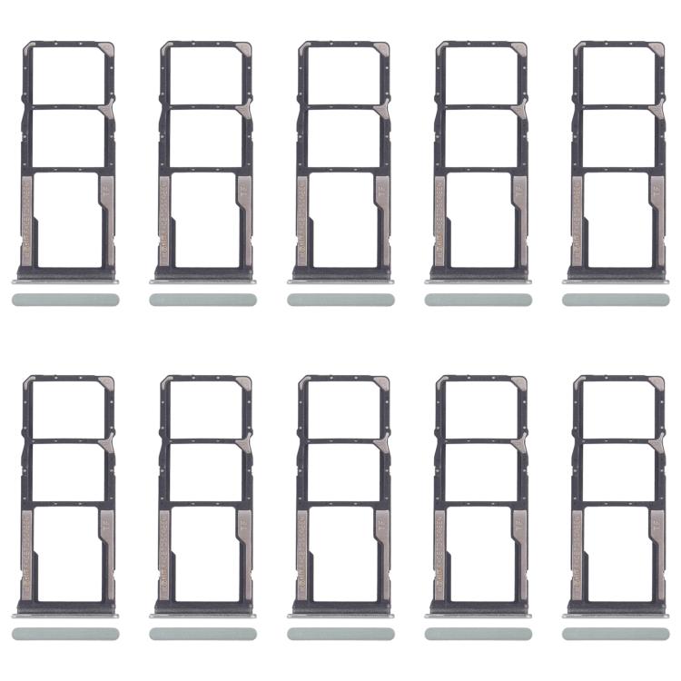 For Xiaomi Poco C75 10pcs SIM Card Tray + SIM Card Tray + Micro SD Card Tray (Green) - Card Tray by buy2fix | Online Shopping UK | buy2fix