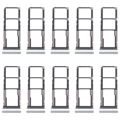 For Xiaomi Poco C75 10pcs SIM Card Tray + SIM Card Tray + Micro SD Card Tray (Green) - Card Tray by buy2fix | Online Shopping UK | buy2fix
