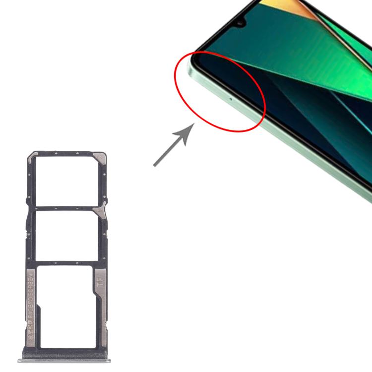 For Xiaomi Poco C75 10pcs SIM Card Tray + SIM Card Tray + Micro SD Card Tray (Green) - Card Tray by buy2fix | Online Shopping UK | buy2fix