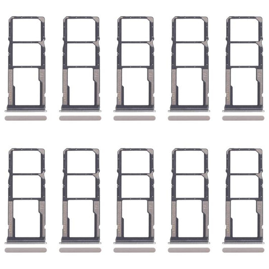 For Xiaomi Poco C75 10pcs SIM Card Tray + SIM Card Tray + Micro SD Card Tray (Gold) - Card Tray by buy2fix | Online Shopping UK | buy2fix