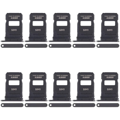 For Xiaomi 15 Pro 10pcs SIM Card Tray + SIM Card Tray (Black) - Card Tray by buy2fix | Online Shopping UK | buy2fix