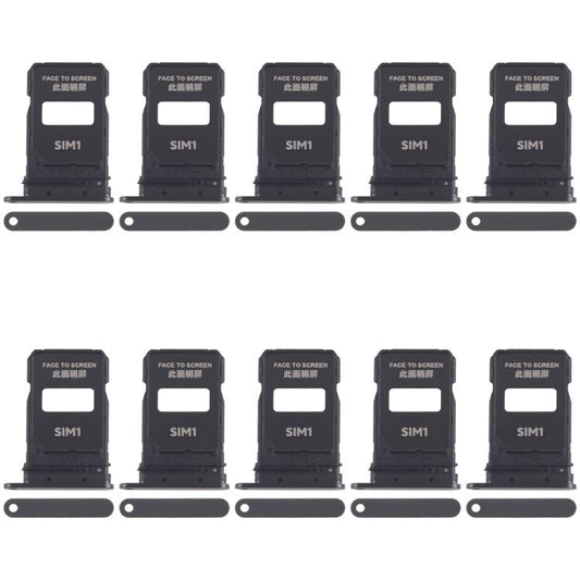 For Xiaomi 15 Pro 10pcs SIM Card Tray + SIM Card Tray (Black) - Card Tray by buy2fix | Online Shopping UK | buy2fix