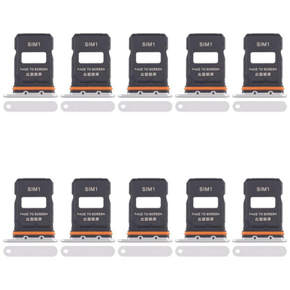 For Xiaomi 15 Ultra 10pcs SIM Card Tray + SIM Card Tray (White) - Card Tray by buy2fix | Online Shopping UK | buy2fix