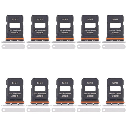 For Xiaomi 15 Ultra 10pcs SIM Card Tray + SIM Card Tray (White) - Card Tray by buy2fix | Online Shopping UK | buy2fix