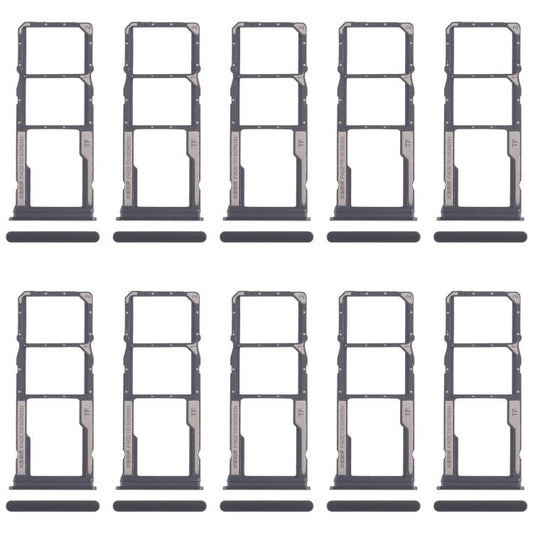For Xiaomi Redmi A4 10pcs SIM Card Tray + SIM Card Tray + Micro SD Card Tray (Black) - Card Tray by buy2fix | Online Shopping UK | buy2fix