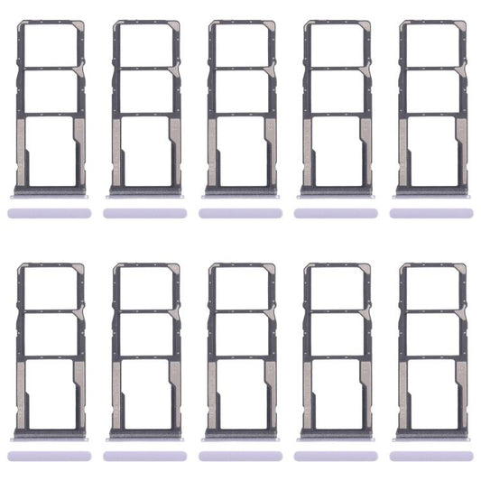 For Xiaomi Redmi A4 10pcs SIM Card Tray + SIM Card Tray + Micro SD Card Tray (Purple) - Card Tray by buy2fix | Online Shopping UK | buy2fix