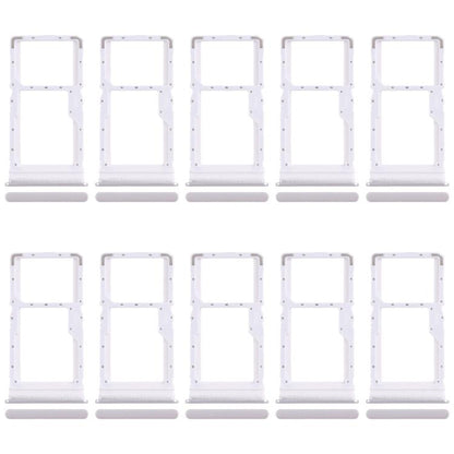 For Xiaomi Poco M6 4G 10pcs SIM Card Tray + SIM Card Tray / Micro SD Card Tray (Silver) - Card Tray by buy2fix | Online Shopping UK | buy2fix