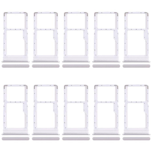 For Xiaomi Poco M6 Plus 10pcs SIM Card Tray + SIM Card Tray / Micro SD Card Tray (Silver) - Card Tray by buy2fix | Online Shopping UK | buy2fix