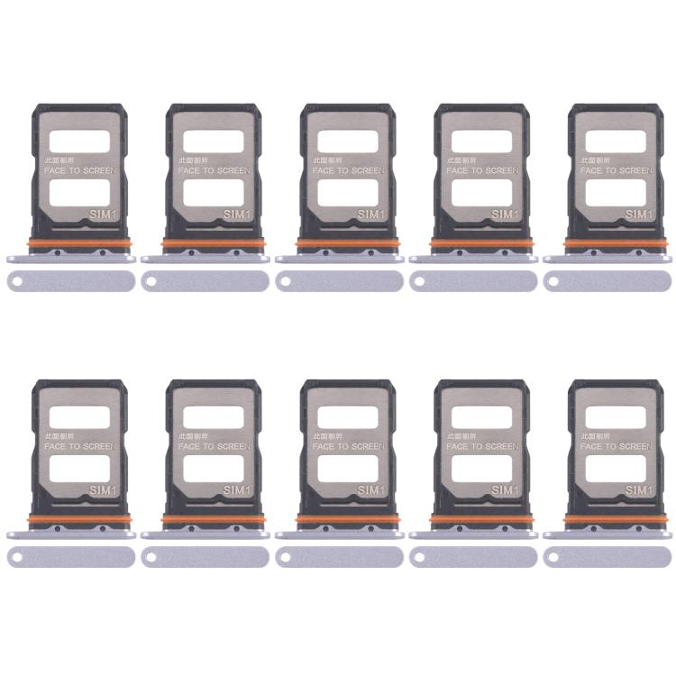 For Xiaomi Redmi K70 Ultra 10pcs SIM Card Tray + SIM Card Tray (Purple) - Card Tray by buy2fix | Online Shopping UK | buy2fix