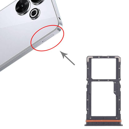 For Xiaomi Redmi Note 13R 10pcs SIM Card Tray + SIM Card Tray / Micro SD Card Tray (Black) - Card Tray by buy2fix | Online Shopping UK | buy2fix