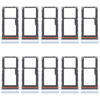 For Xiaomi Redmi Note 13R 10pcs SIM Card Tray + SIM Card Tray / Micro SD Card Tray (Blue) - Card Tray by buy2fix | Online Shopping UK | buy2fix