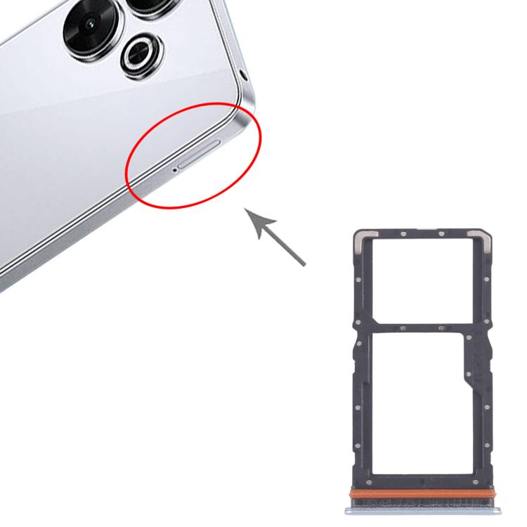 For Xiaomi Redmi Note 13R 10pcs SIM Card Tray + SIM Card Tray / Micro SD Card Tray (Blue) - Card Tray by buy2fix | Online Shopping UK | buy2fix