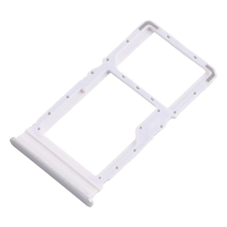 For Xiaomi Redmi Note 13R 10pcs SIM Card Tray + SIM Card Tray / Micro SD Card Tray (Silver) - Card Tray by buy2fix | Online Shopping UK | buy2fix