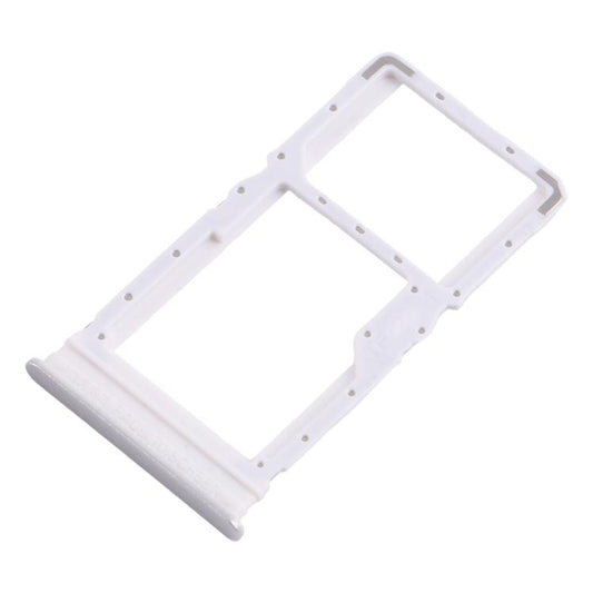 For Xiaomi Redmi Note 13R 10pcs SIM Card Tray + SIM Card Tray / Micro SD Card Tray (Silver) - Card Tray by buy2fix | Online Shopping UK | buy2fix