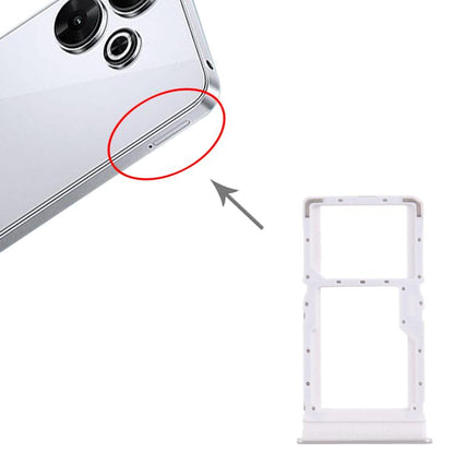 For Xiaomi Redmi Note 13R 10pcs SIM Card Tray + SIM Card Tray / Micro SD Card Tray (Silver) - Card Tray by buy2fix | Online Shopping UK | buy2fix
